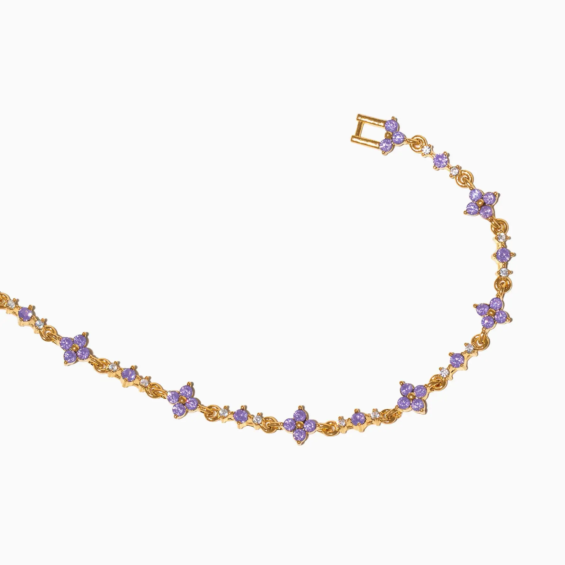 Violet Blossom Tennis Bracelet