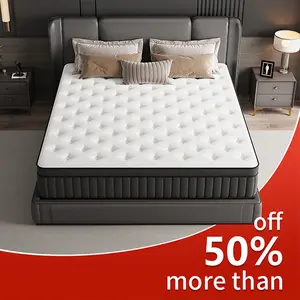 【DIDISLEEP】Sponge spring mattress ，for All Sleepers & Body Alignment-Motion Isolation Mattress，Antibacterial and anti-mite，Breathable，Hugging Comfort Cooler，Durable，Anti-slip and anti-fall，Full/Queen/KIng Size,Medium Firm，8/10/12/14 Inch