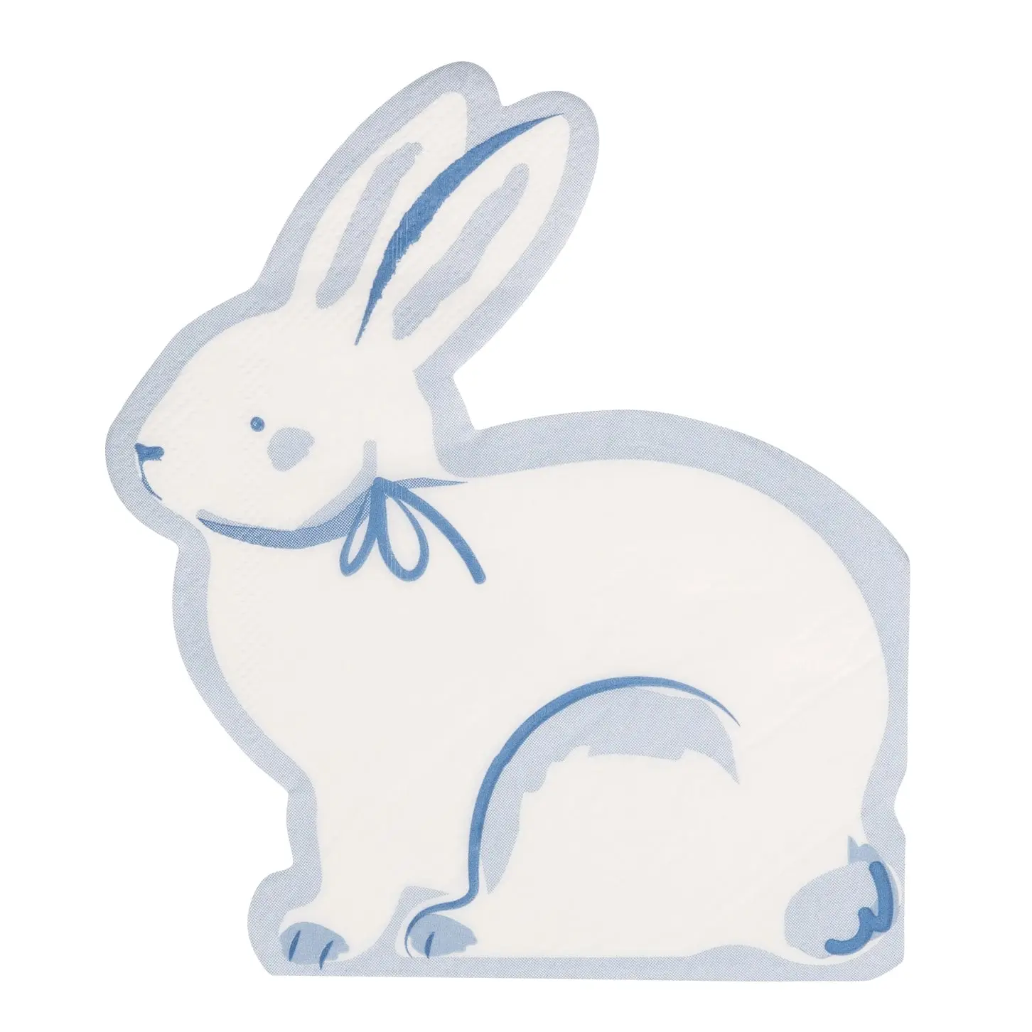 Elegant Blue Bunny Easter Napkins – 24-Pack | Cute Spring & Easter Party Napkins