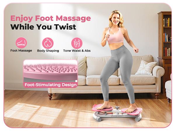 FEIERDUN Waist Twist Machine – Abs Waist Twister for Core Strength & Tighten Waist – Home Gym Aerobic Exercise Equipment, Silent & Non-Slip, Supports 330 lbs #Holiday Haul #SpringStatements