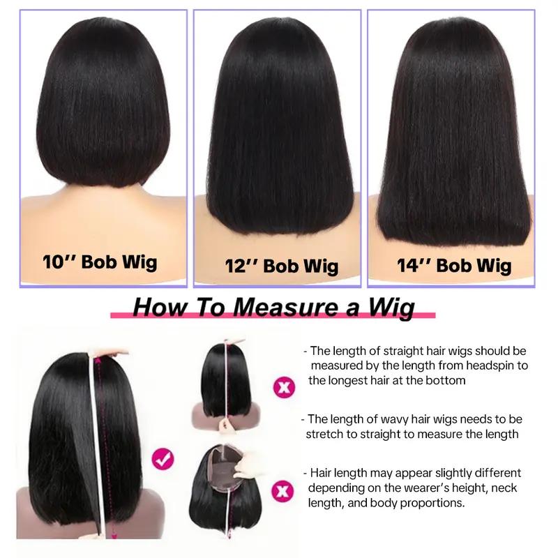 UNice Glueless Yaki Straight Short Bob Wig with Drawstring Pre-cut 7x5 HD Lace Human Hair Wigs with Bleached Knots Beginner Friendly Natural Hairline #tiktokshopmemorialday summerwins