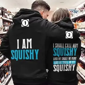 Matching Couple Hoodie “I Am Squ1shy And I Shall Call Him Squ1shy” – Valentine’s Day Gift, Cozy Fleece Hoodies for Men & Women, Cute Fall Winter Outfit
