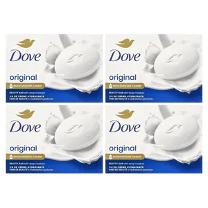 Dove Beauty Bar Soap with Deep Moisture, Original, 4 Bars, 3.75 oz (106 g) Each
