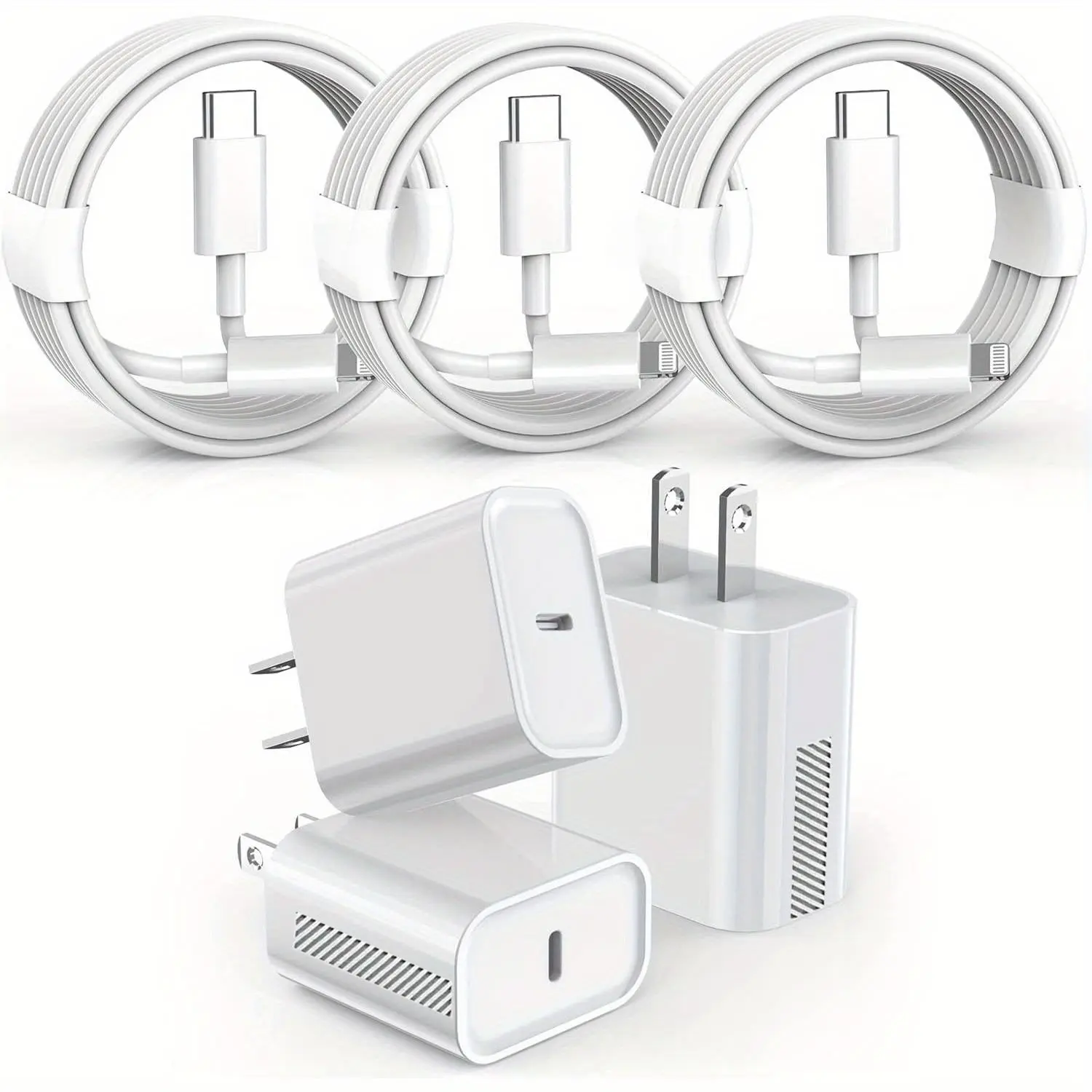 For iPhone 14 Charger,3 Pack 20W USB C Block With 6 Ft  Type C to Lightning Cable For iPhone 14 Pro Max/ Plus/ 13 Pro/ 12/ 12Pro/ 11 Pro Max/ XS Max Type C Charging Super Fast Charging