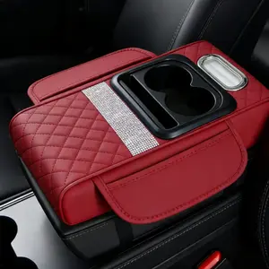 AutoVerve Elite-Car Center Console Armrest Pad, Multifunctional 4in 1 Pad for Car Armrest Box,Car Storage Bag,Car Console Organizer,Car Interior Accessories,Car Organization Supplies cararmrest pady comfortable non-slip all-season universal breathable fit