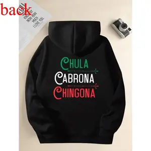 Mexican Chola Chingona T-Shirt Hoodie Graphic Print Streetwear Baddie Aesthetic Aztec Latino Cultural Apparel Classic Made In USA For Women For Men [LunarLoop 180G/230G 100% cotton short-sleeve/hoodie, soft and comfortable]