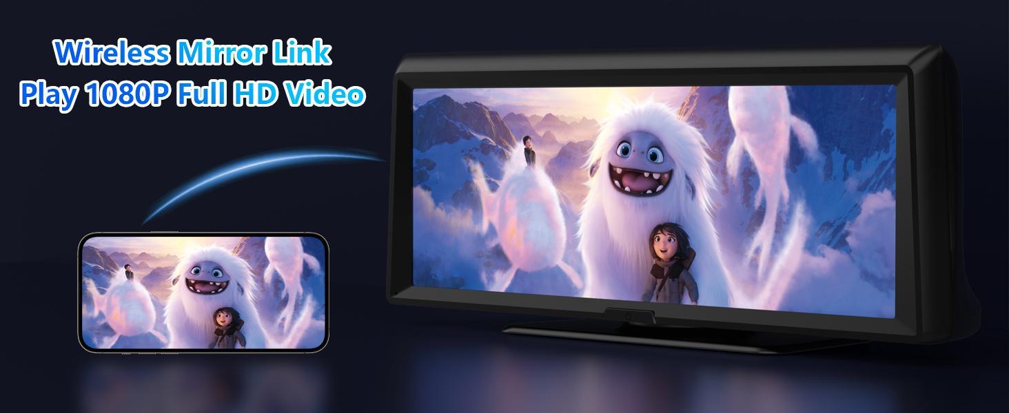 【HiEHA】2026 Dash Cam with 8.14" Wireless CarPlay Touchscreen, Wireless Carplay & Android Auto, 1080P Backup Camera, 2K Front, Mirror Link/Bluetooth/GPS Navigation/Satellite Radio for All Vehicles