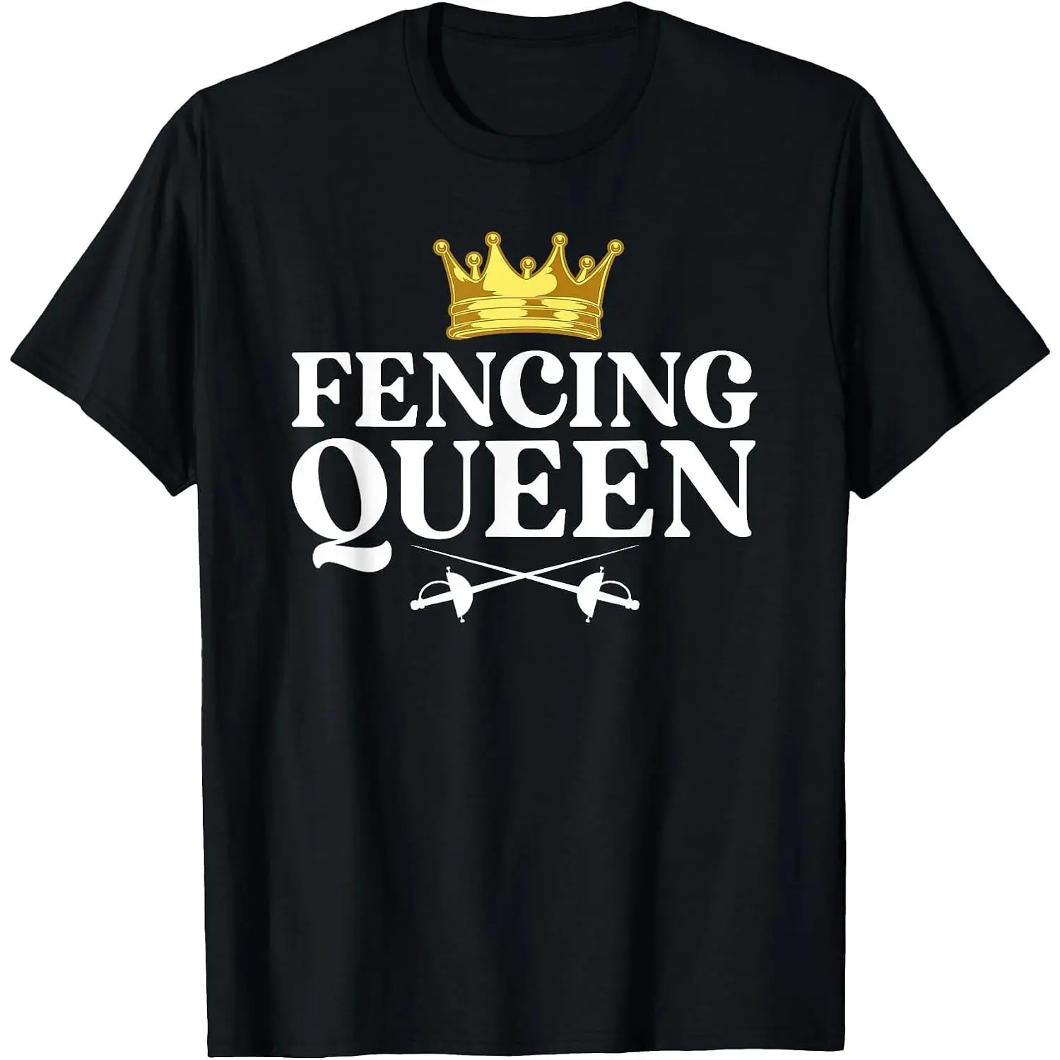 100%cotton Cool Fencing for Women Girls Fencer Sabre Gear Sword Sports T-Shirt