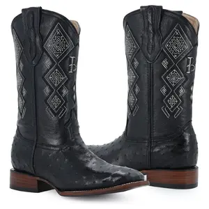 Bota caballero horma bulldog. Piel original. Suela cuero