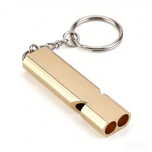 Golden Survival Whistle Emergency High-Decibel Metal Whistle (5.7cm)