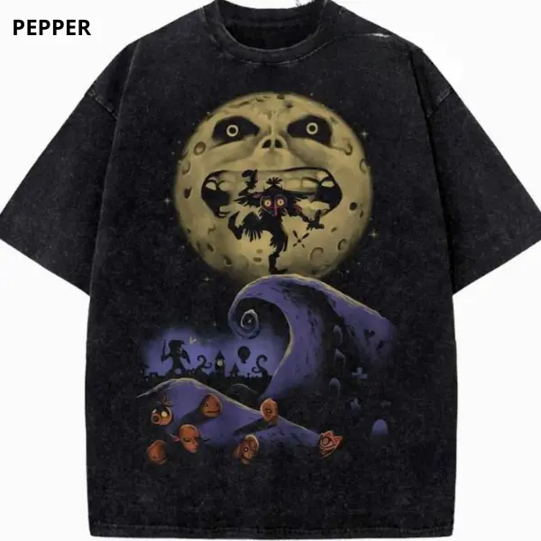 The Legend of Zelda: Majora’s Mask Shirt, Game Shirt, Vintage Tee - Vintage Graphic Tee – Menswear & Womenswear – Streetwear Tops – Casual Cotton Crewneck Shortsleeve T-shirt