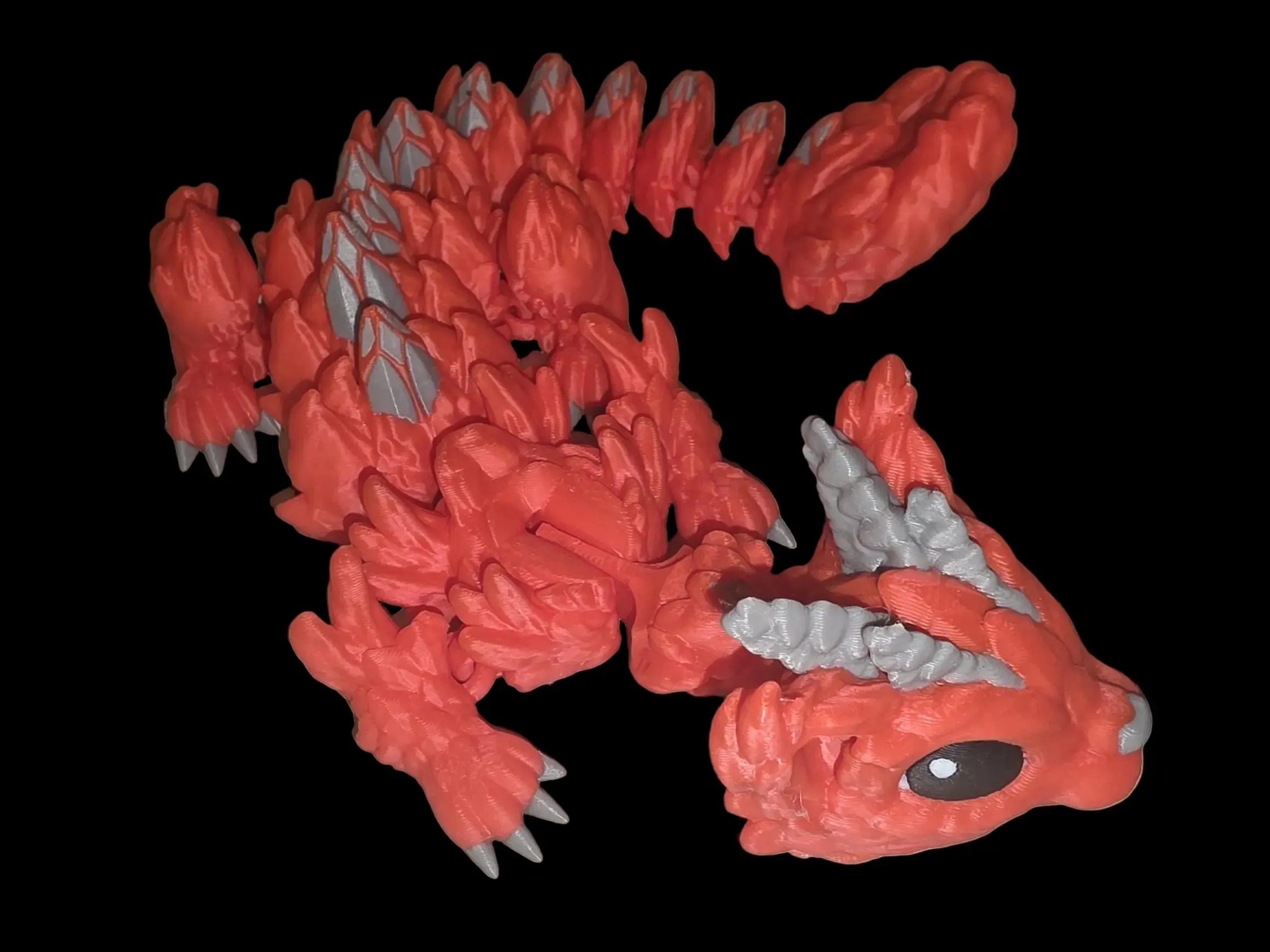 Custom Color Toy Articulated Baby Cat Dragon Blue Primary Color