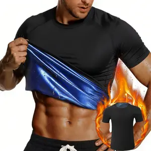 Men's Heat Trapping Pullover Sweat Enhancing Vest - Sauna Suit Shirt Compression Vest Shapewear