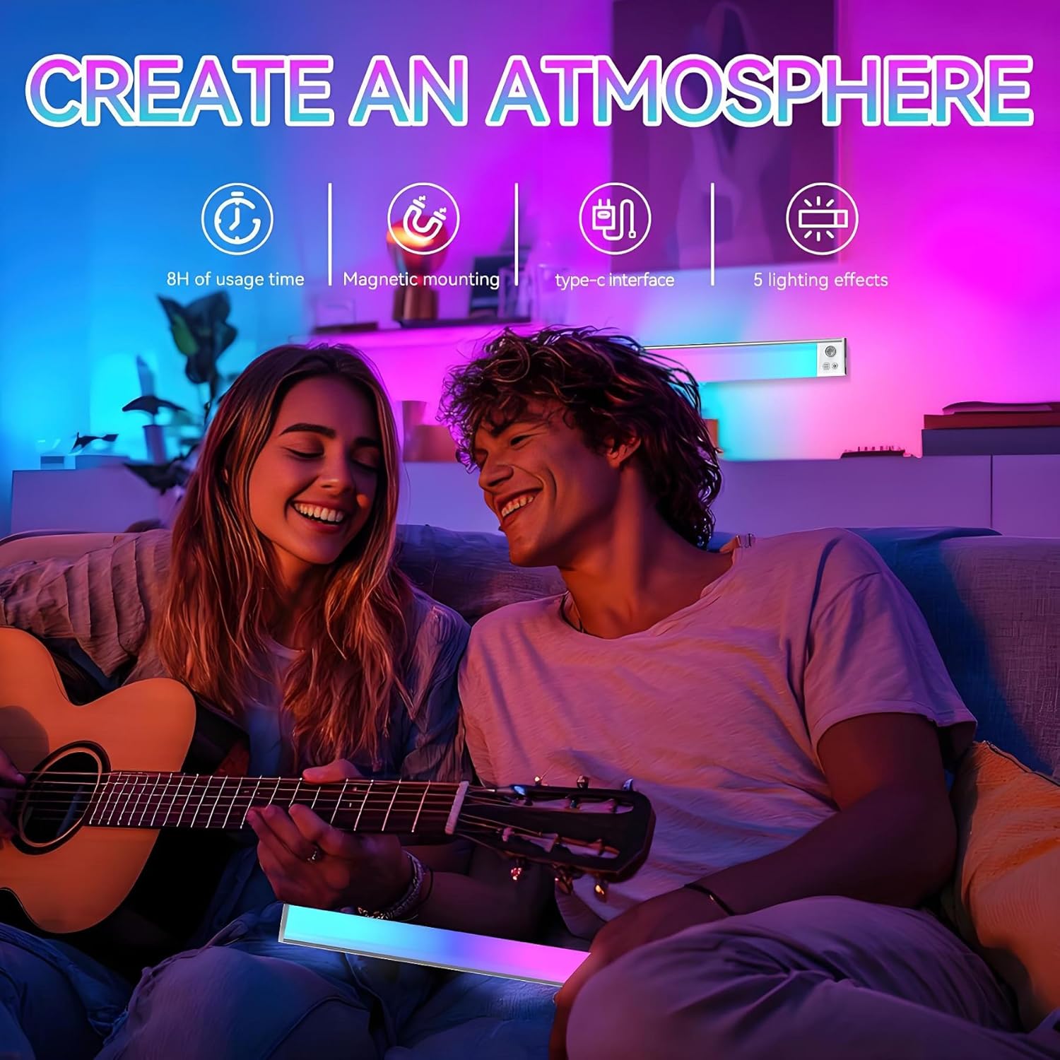 Stunning Motion Glow Cabinet Light Upgrade — Under Cabinet Lights with smart motion sensor, 1500mAh USB rechargeable battery, magnetic installation, dimmable warm/white modes for kitchen, pantry, closet, hallway decor & Christmas gifting