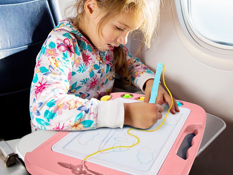 SGILE Large Magnetic Drawing Board - 16 x 13 Inches, Doodle Pad with 4 Magnetized Stamps, Non-BPA, Ergonomic Shape for Preschoolers Play SGILE Large Magnetic Drawing Board - 16 x 13 Inches, Doodle Pad with 4 Magnetized Stamps, Non-BPA, Ergonomic Shape for Preschoolers Play