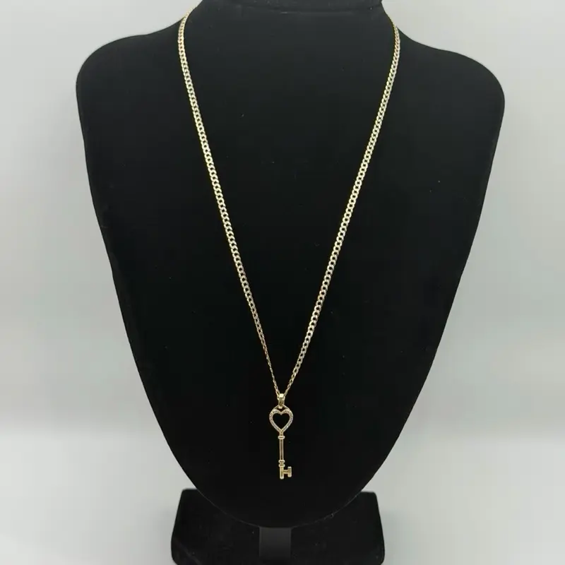 Cadena de oro 14k 18” con dije