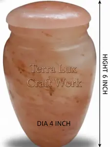 4x4x6 Inch, Vase Himalayan Salt Biodegradable Urn, Extra Small Pet, Child Cremation