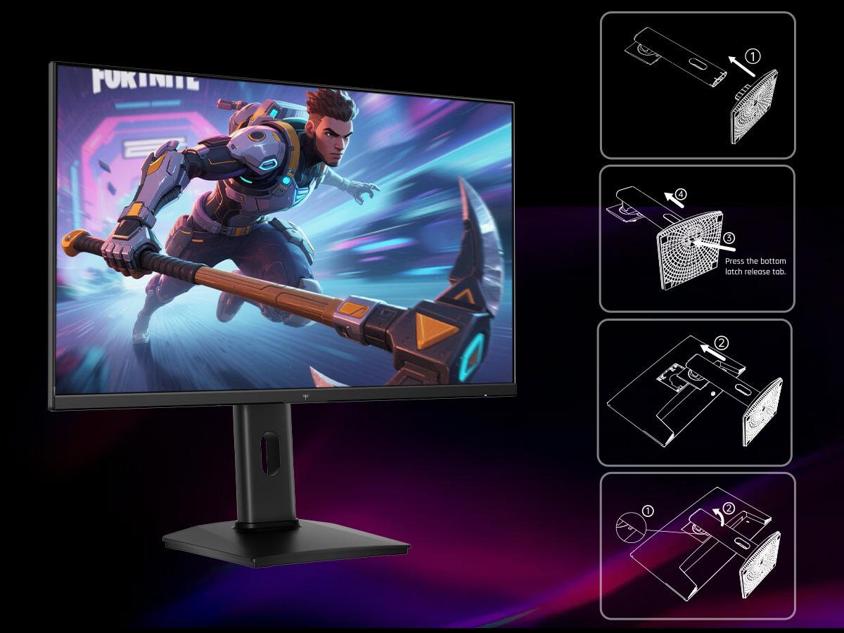 KTC 24.5" FHD IPS Native 300Hz(OC 320Hz), 240Hz 1ms Vertical Gaming Monitor, 1920*1080P Monitor With Height-adjustable Stand, H25Y7 KTC 24.5" FHD IPS Native 300Hz(OC 320Hz), 240Hz 1ms Vertical Gaming Monitor, 1920*1080P Monitor With Height-adjustable Stand, H25Y7