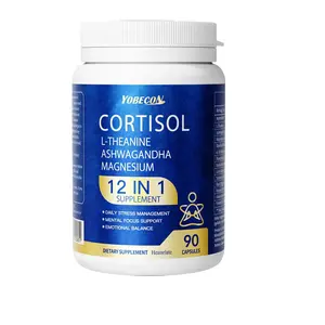 Heaisrlate Cortisol Health Supplement for Stress Mood & Energy Management 12 In 1 Premium Ingredients 90 Capsules Suitable for All Age Groups