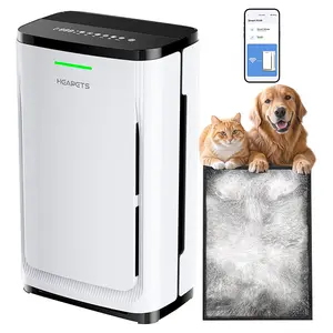 Heapets P339 Pet Air Purifier Large Home up to 4200 sq ft, Suck up Floating Cat Dog Hair, 7-Stage Filter Anion Activated Carbon HEPA Air Purifiers WiFi for Dander Odor Allergies Smoke Dust, Zero Ozone