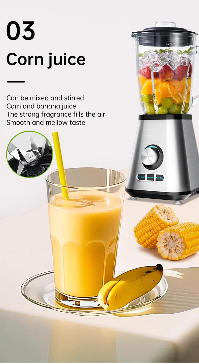 Blender Cup 1200W & Grinder Combo 30,000 RPM Powerful Motor Smoothie Kitchen Countertop Blender 1.5L Large Capacity Smoothie & Grinder Combo Crushes Ice for Cold Drinks, Fruit Purees, Milkshakes, Juices