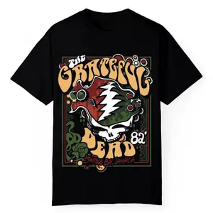 Grateful Dead Retro Hippie Rock Band Graphic T-Shirt BY060306