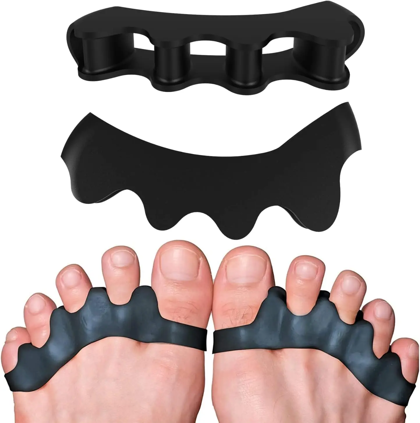 Silicone Toe Separators, Functional Fitness Athlete Healthcare Support Tool for Men, Foot Care Products, Flexibility Boost