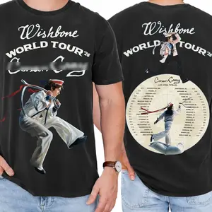 Conan "Wishbone World " Tour Tee, Gray 2026 New Album New T-shirt, Wishbone World Tour Merch, Unisex Y2K Cotton Tee, R&B Music Top, Graphic Tees, Concert Outfits