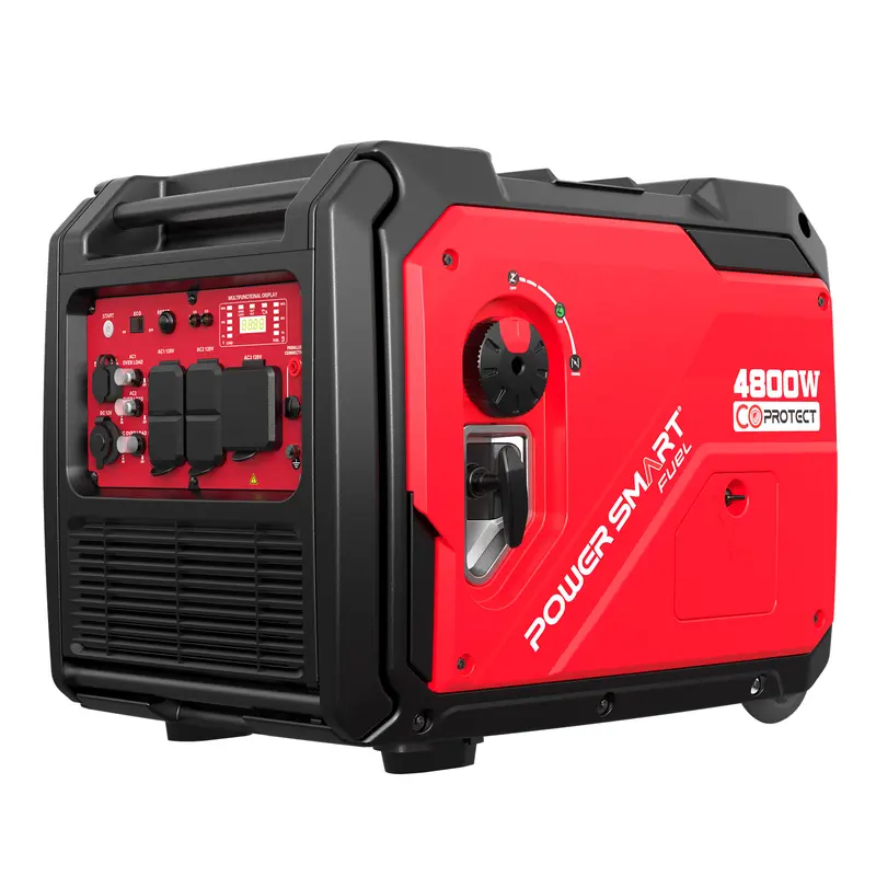 PowerSmart 4800W\3800W Electric Start Portable Inverter Generator, CO Detection,Gas Powered,CO Sensor Technology, RV Ready 30A Outlet, Parallel Capable, Generators for Home Backup Emergency Use Camping, EPA Compliant(PS5046CE)