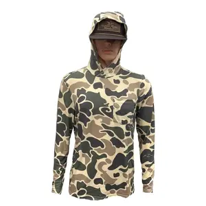 AFW Vintage Camo Green & Brown long sleeve with Hood