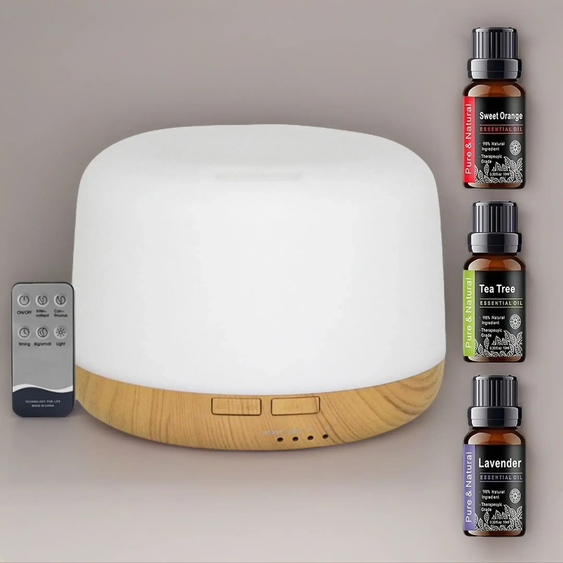 500ml Ultrasonic Cool Mist Humidifier - Quiet Mist Vaporizer, Easy to Use Humidifier with Remote Control, USB Port, Eco-Friendly PP Plastic, Essential Oil Compatible, User Manual - Home Meditation Use, Holiday Gift Idea