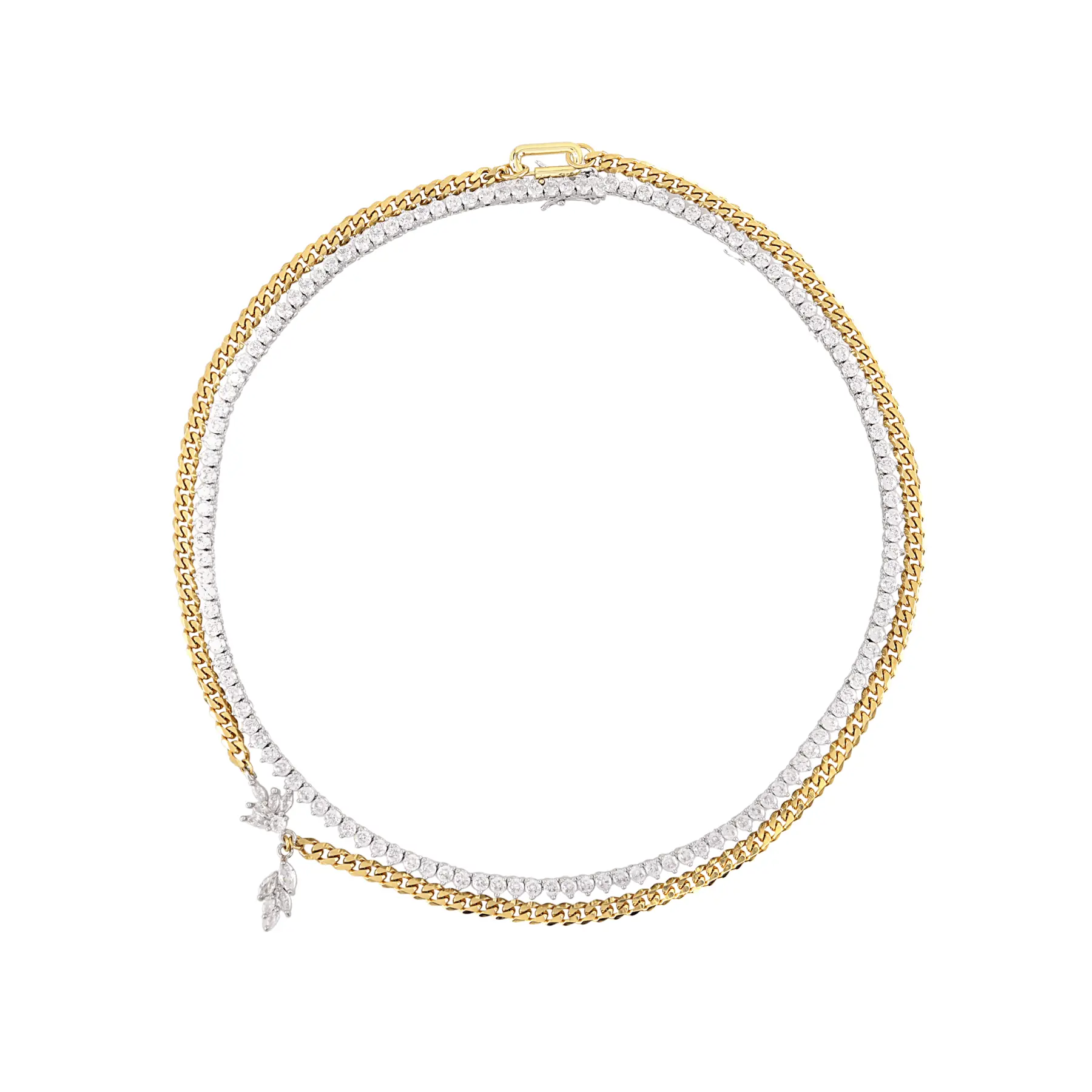 THE TENNIS & THE CHAIN LAYERED NECKLACE SET