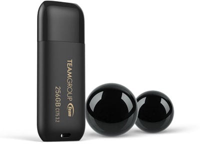 TEAMGROUP C175 128GB USB 3.2 Gen 1 Flash Drive Rounded Streamlined Unibody Design Black Pearl Seamless Construction Matte and Glossy Finish, Speed Up to 100MB/s (TC1753128GB01)