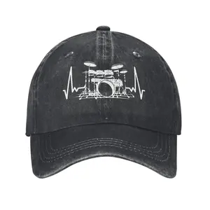 Funny-Drums-Drummer-Drumming-Gifts Baseball Cap Adjustable Classic Vintage Low Profile Washed Cotton Dad Hat For Men