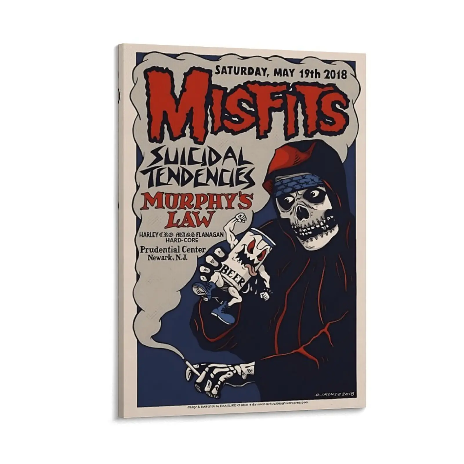 Misfits Band Vintage Concert Poster Reproduction, Collector-Focused Home Decor Print, Wall Decoration