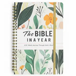 52-week study plan Bible reading list,  meditation writing, for  spiritual healing, growth and annual reading plan. Fashionable schedule book, office memo book, faith empowerment diary, A5-sized monthly and weekly  books planning checklist notebook