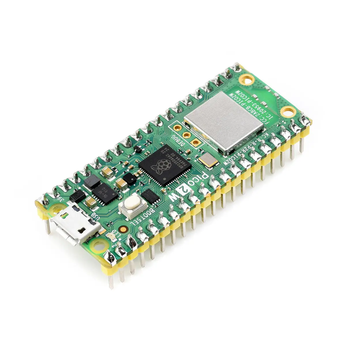 ST SHILLEHTEK Raspberry Pi Pico 2W Single Board Computer with Pre-Soldered Headers, Consistent Power, MicroPython Compatibility, Plug-and-Play Functionality for Prototyping, Developers