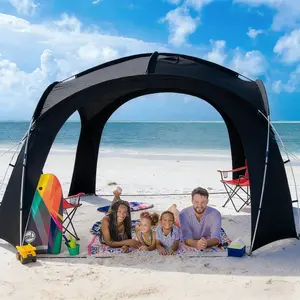 【Garden Globe Tent】12 Person Large Beach Canopy Tent UPF50+ Waterproof Windproof Pop Up Sun Shelter 210D Oxford Polyester Outdoor Research Tribeman Camping Essentials Accessories for Family Reunion Backyard Party Memorial Day Birthday Gift