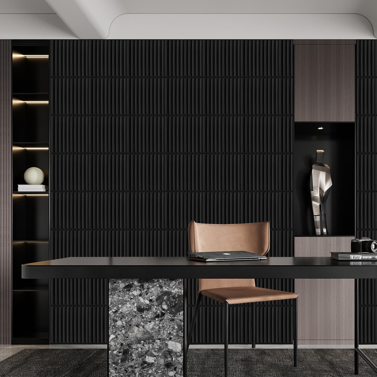 FLOLEOPA PVC Plastic 3D Wall Panels, Waterproof and Fire-Resistant, 11.8x11.8 inches, Approx. 1mm Thickness. Ideal for Living Rooms, Bedrooms, Hotels, Offices, Game Rooms, and TV Feature Walls. Modern Home Decor Vinyl. Includes Installation Accessories.