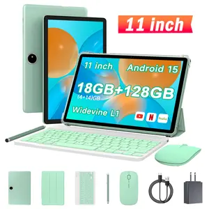 【SpringGlowUp】11-inch Ultra-Thin Android 14/15 Tablet real 4GB/6GB RAM, 64GB/128GB ROM, 1TB Expandable, Octa-Core, Dual Cameras 5MP+13MP, 8000mAh Battery, All-in-One with Keyboard, Mouse, Stylus, Case & Cable — Perfect for Work, Study & Gaming