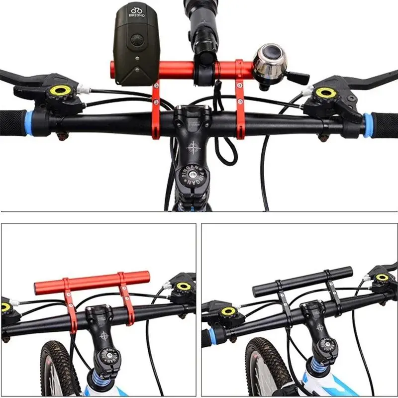 Horizontal Aluminum Alloy Handlebar Extender Bar, 30cm Extendable Rack for Youth Bikes, Cruisers & MTBs - Accessory Mount for Lights & Phone Mounts, 22.2mm, Fits 300 - 400mm, Horizontal Shape, Extendable Bars, Mtb/Road Bikes