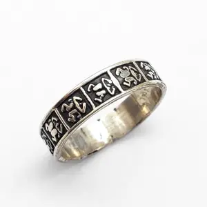 Egyptian Silver Scarab Ring - Handmade in Cairo with Authentic Egyptian Silver Content - Symbol of Self-Creation & Re-Birth