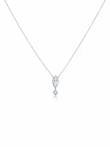 GOLDKELLERY Marquise Drop Pendant Necklace