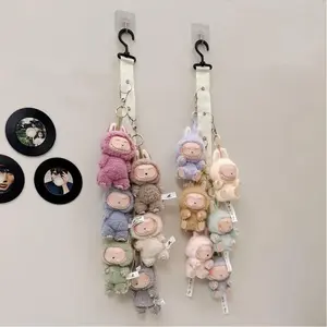 Doll Wall Hanging Storage Rack, Display Shelf Organizer, Keychain Display,Plushies Storage with 8 Clips – Wall Hanging Organizer for Keychain Plushies Hat, Mini Toys– Holds Up to 3Kg