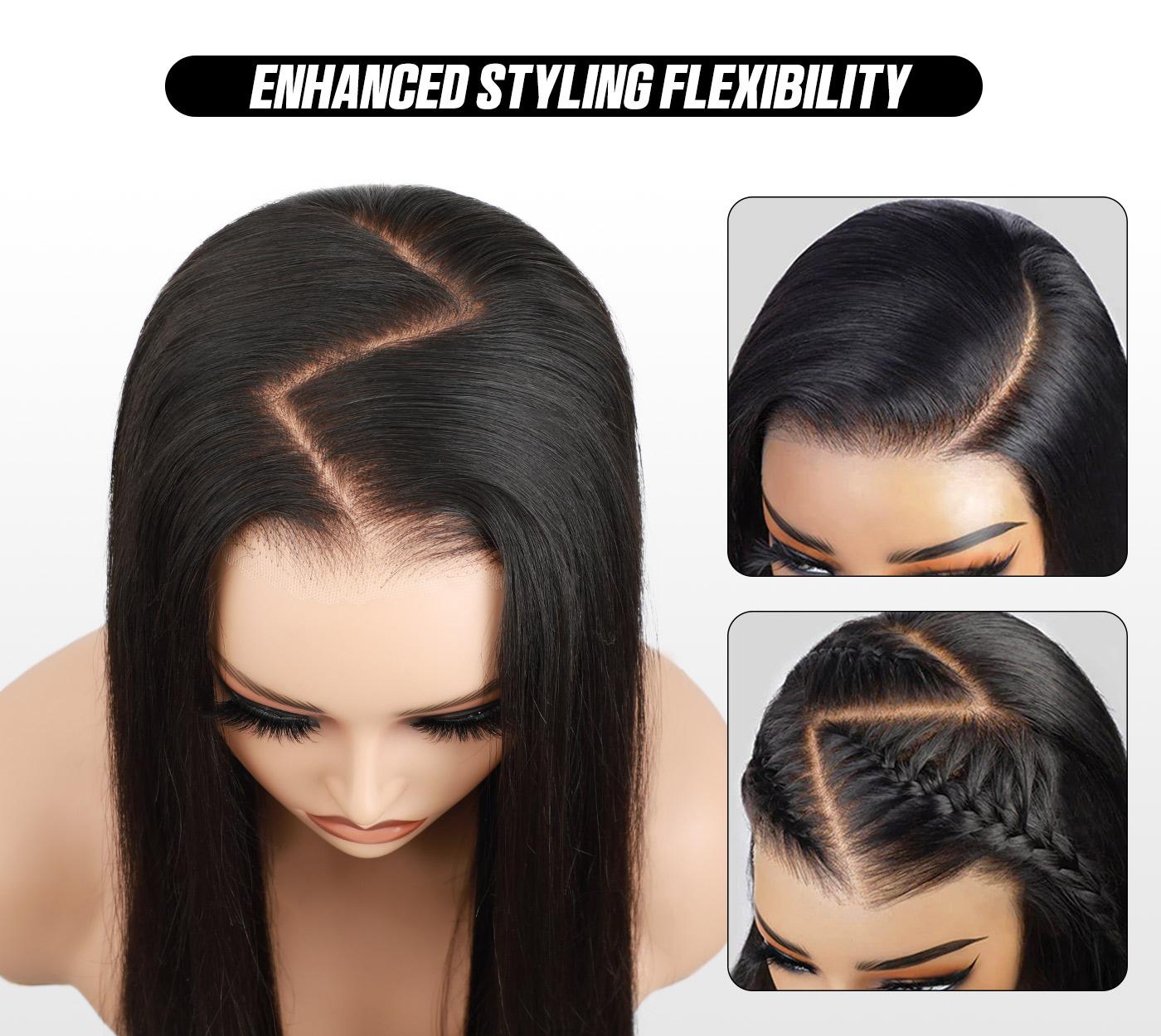 OQ HAIR 26 Inches Chocolate Brown Wear Go Wigs 7x5 Body Wave Lace Front Wigs Human Hair Pre Plucked With Baby Hair