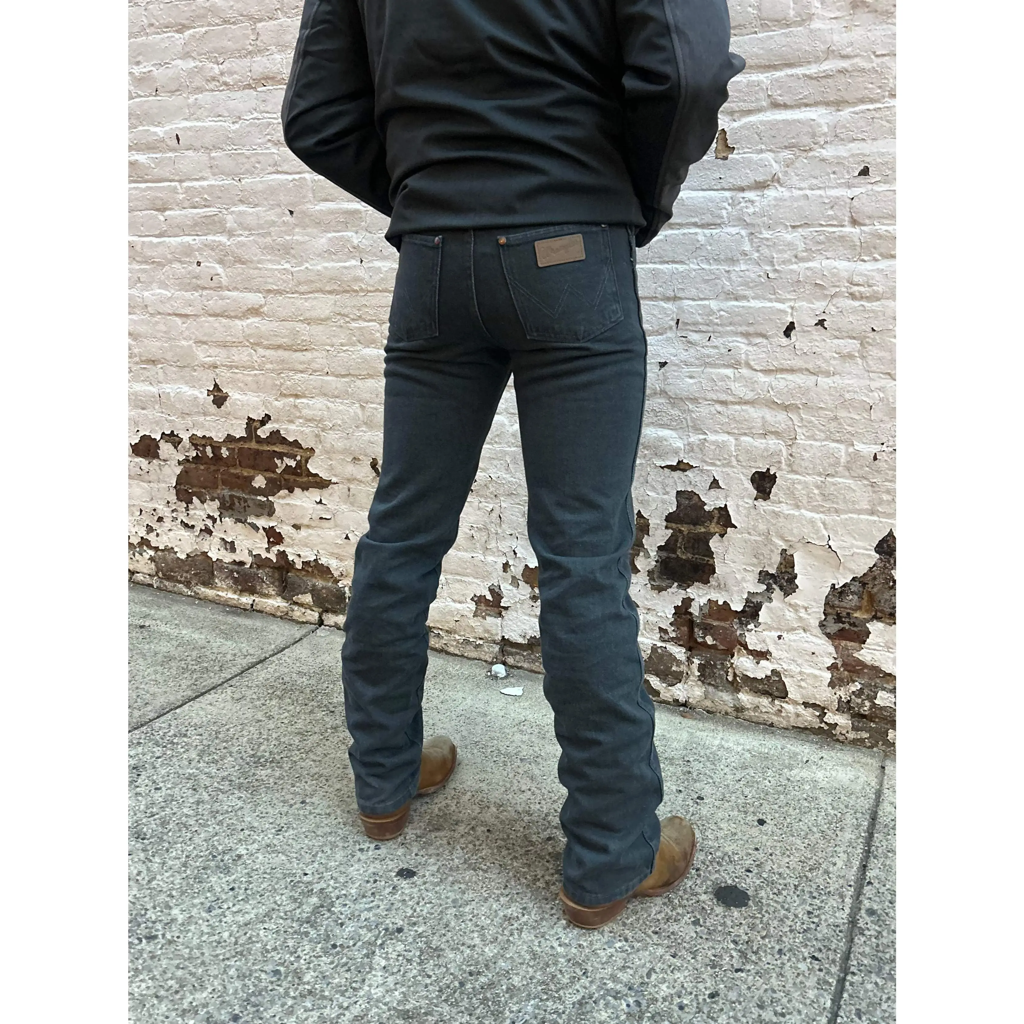 Wrangler Cowboy Cut Slim Fit 100% Cotton Charcoal, Menswear, Slimfit, Tapered, Jeans, Denim, Casual Jeans Menswear, High Rise, Pants, Bleached