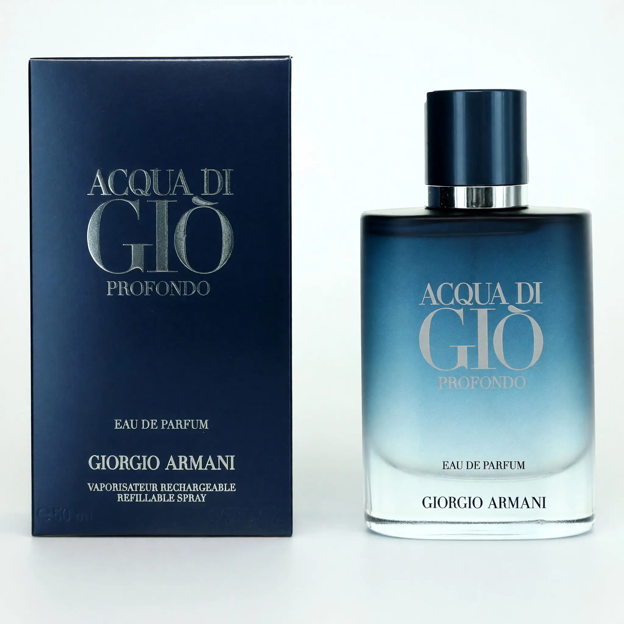 Acqua Di Gio Profondo by Giorgio Armani, 1.6 oz EDP Spray for Men, Rosemary, Signature Scent, Amber, Deep Intensity