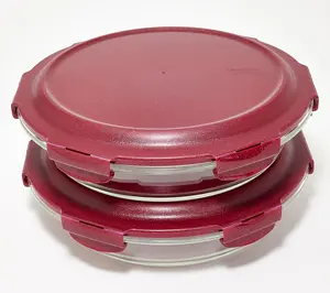 LocknLock Set of 2 Glass Pie Baking Dishes