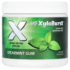 Xyloburst Xylitol Gum, Spearmint, 100 Pieces, 5.29 oz (150 g) Xyloburst Xylitol Gum, Spearmint, 100 Pieces, 5.29 oz (150 g)