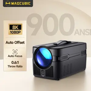 [US warehouse] Magcubic HY450C Projector Auto Focus 8K Decode 900ANSI 0.6:1 Ultra Short Throw Full HD Native 1080P Auto Offset WiFi6 BT5.4 Built-in Daul 5W HiFi Speaker Auto Keystone Correction Home Theater Black Friday Gift